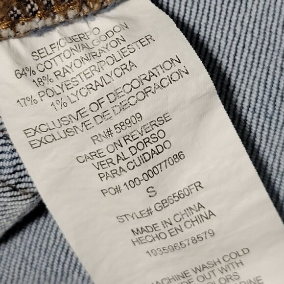 GB Gianni Bini Jean Mini Skirt Womens Size Small Medium Wash Denim - Picture 4 of 4